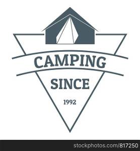 Camping logo. Vintage illustration of camping vector logo for web. Camping logo, vintage style