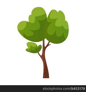 Camping nature tree. Active recreation, tourists, summer vacation. Traveler camp at nature trees. Hiking, travel activity. Vector