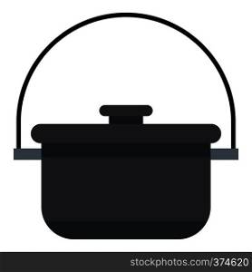 Camping pot icon. Flat illustration of pot vector icon for web design. Camping pot icon, flat style