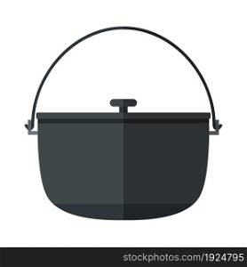 Camping pot icon. Flat illustration of pot vector icon for web design. Camping pot icon.