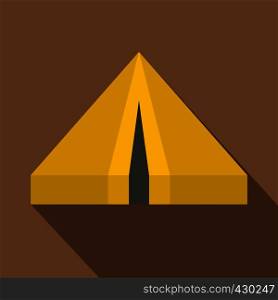 Camping tent icon. Flat illustration of camping tent vector icon for web. Camping tent icon, flat style