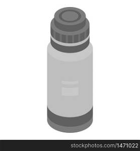 Camping thermos icon. Isometric of camping thermos vector icon for web design isolated on white background. Camping thermos icon, isometric style