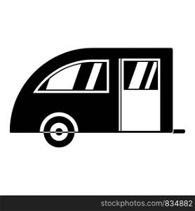 Camping trailer icon. Simple illustration of camping trailer vector icon for web design isolated on white background. Camping trailer icon, simple style