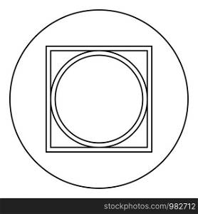 Can be spinning squeezed dry in the washing machine Clothes care symbols Washing concept Laundry sign icon in circle round outline black color vector illustration flat style simple image. Can be spinning squeezed dry in the washing machine Clothes care symbols Washing concept Laundry sign icon in circle round outline black color vector illustration flat style image