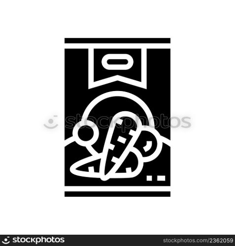 can carrot glyph icon vector. can carrot sign. isolated contour symbol black illustration. can carrot glyph icon vector illustration