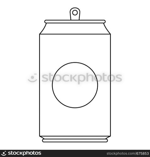 Can icon. Outline illustration of can vector icon for web. Can icon, outline style.