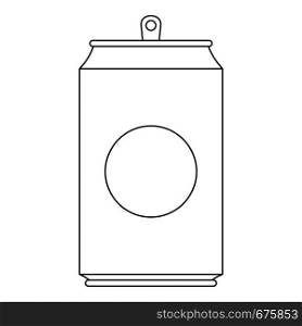 Can icon. Outline illustration of can vector icon for web. Can icon, outline style.