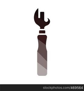 Can opener icon. Flat color design. Vector illustration.