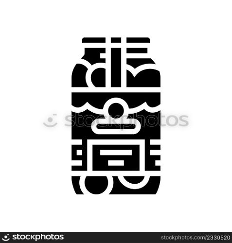 can tomato glyph icon vector. can tomato sign. isolated contour symbol black illustration. can tomato glyph icon vector illustration