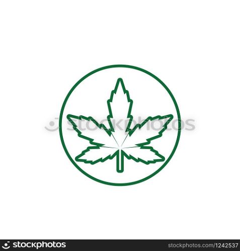 Canabis leaf logo and symbol vector