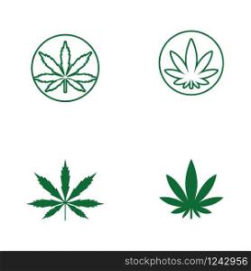 Canabis leaf logo and symbol vector