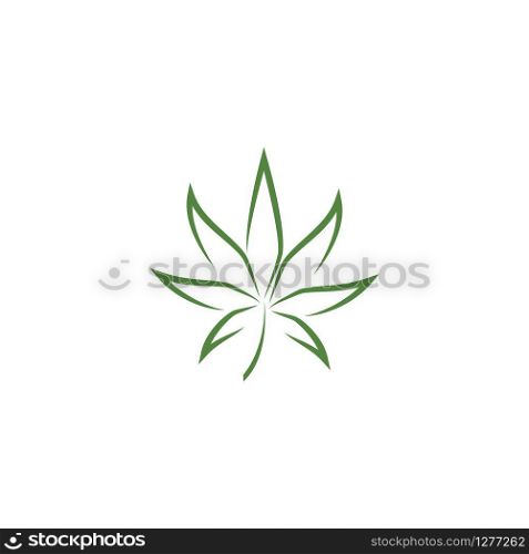Canabis leaf logo vector illustration design