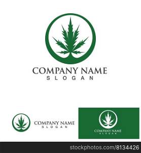 Canabis leaf  logo vector illustration icon design