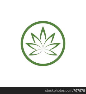 Canabis leaf vector illustration icon design