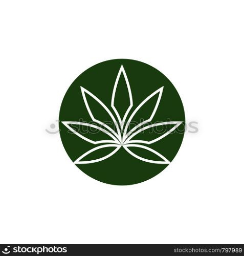 Canabis leaf vector illustration icon design