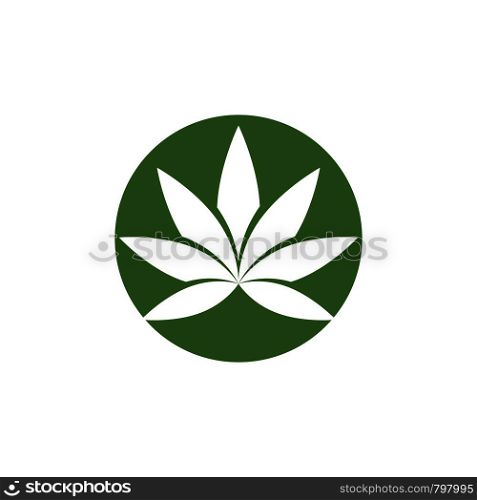 Canabis leaf vector illustration icon design
