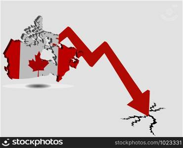 Canada economic crisis concept Vector illustration eps 10. Canada economic crisis concept Vector illustration