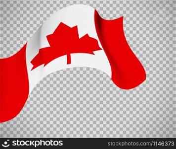 Canada flag icon on transparent background. Vector illustration. Canada flag on transparent background