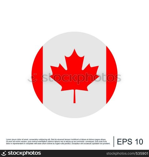 Canada Flag Icon Template