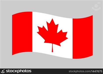 Canada flag isolated, vector illustration