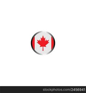 Canada flag logo. vector icon illustration flat design.