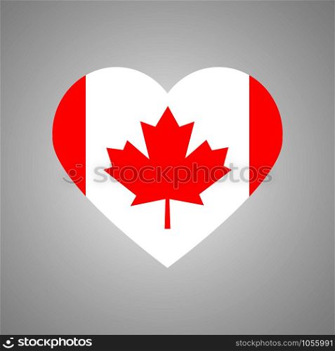 Canada flag sign with leaf. Icons. Vector