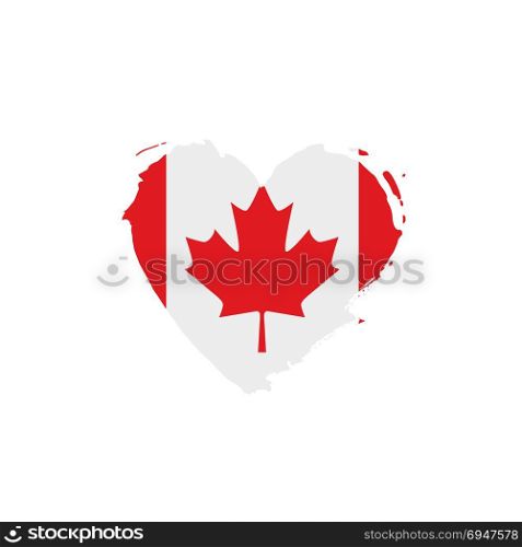 Canada flag, vector illustration. Canada flag, vector illustration on a white background