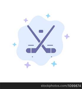 Canada, Game, Hockey, Ice, Olympics Blue Icon on Abstract Cloud Background