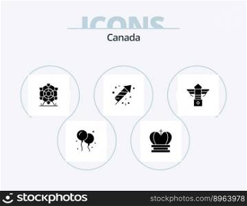 Canada Glyph Icon Pack 5 Icon Design. night. street. park. fire