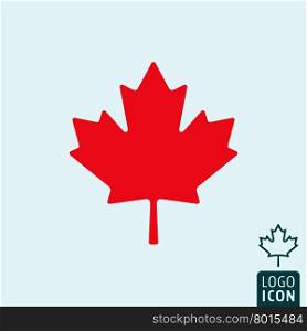 Canada icon. Canada logo. Canada symbol. Maple leaf icon isolated, minimal design. Vector illustration