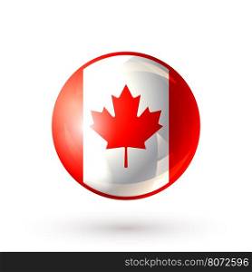 Canada icon isolated on white background. Canadian flag symbol. Vector illustration. Canada icon isolated