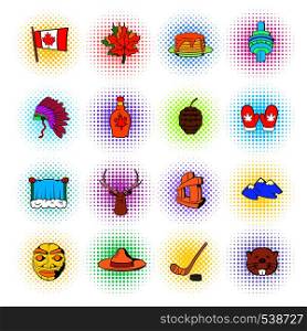 Canada Icons set isolated on white background. Canada Icons set
