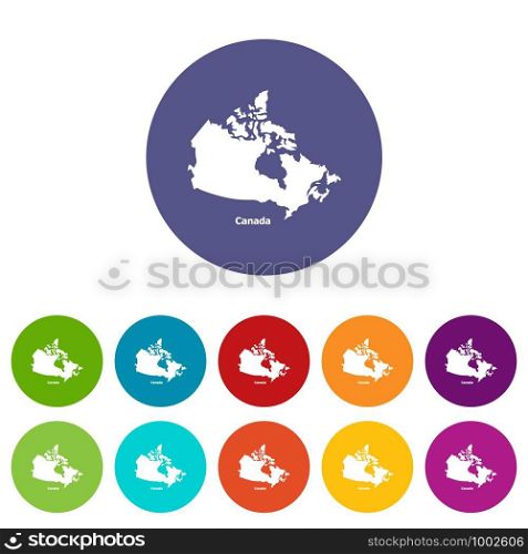 Canada map icon. Simple illustration of canada map vector icon for web. Canada map icon, simple style