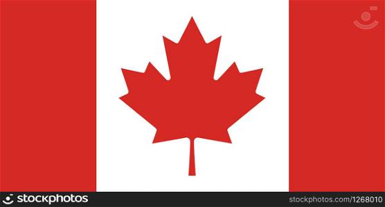 canada national flag red and white colors vector