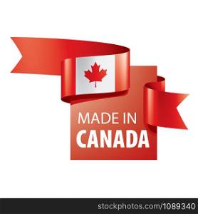 Canada national flag, vector illustration on a white background. Canada flag, vector illustration on a white background