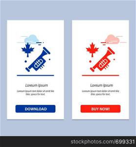 Canada, Speaker, Laud Blue and Red Download and Buy Now web Widget Card Template