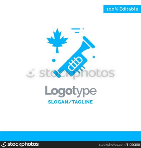 Canada, Speaker, Laud Blue Solid Logo Template. Place for Tagline