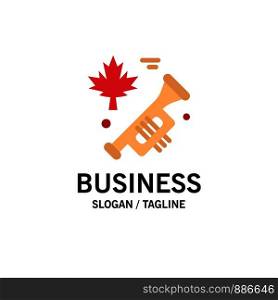 Canada, Speaker, Laud Business Logo Template. Flat Color