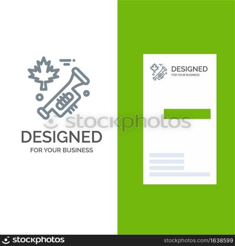 Canada, Speaker, Laud Grey Logo Design and Business Card Template