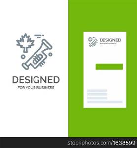 Canada, Speaker, Laud Grey Logo Design and Business Card Template