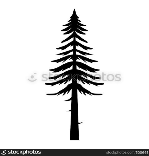 Canadian fir icon in simple style isolated on white background. Canadian fir icon, simple style
