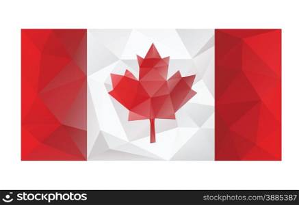 Canadian flag low poly design vector gradient EPS10 illustration.