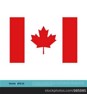 Canadian Flag Maple Leaf Icon Vector Logo Template Illustration Design. Vector EPS 10.