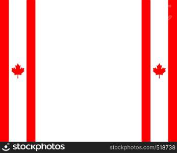 Canadian flag with copy space