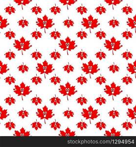 Canadian leaf, illustration, vector on white background.