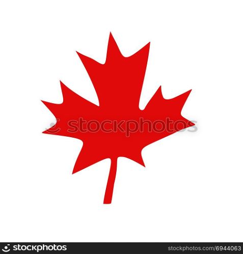 canadian red maple leaf. Comic book cartoon pop art retro illustration. canadian red maple leaf
