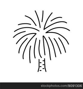 canary island date palm line icon vector. canary island date palm sign. isolated contour symbol black illustration. canary island date palm line icon vector illustration