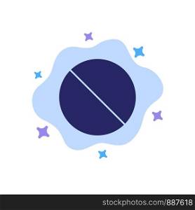 Cancel, Forbidden, No, Prohibited Blue Icon on Abstract Cloud Background