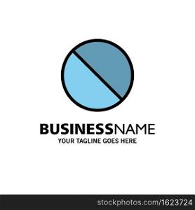 Cancel, Forbidden, No, Prohibited Business Logo Template. Flat Color