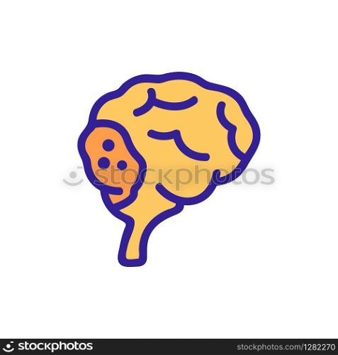 cancer, brain icon vector. Thin line sign. Isolated contour symbol illustration. cancer, brain icon vector. Isolated contour symbol illustration